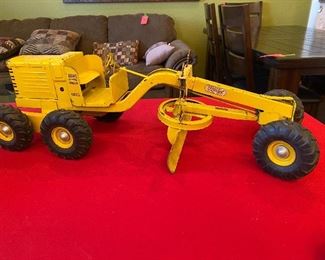 Vintage Doepke Model Toys, Adams Motor Grader Diesel Heavy Pressed Steel, 1950's	