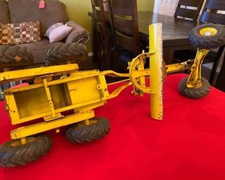 Vintage Doepke Model Toys, Adams Motor Grader Diesel Heavy Pressed Steel, 1950's	