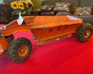 Vintage Model Toys Doepke Euclid Pioneer Bottom Dump Earth Mover Construction	