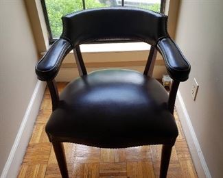 vintage naugahyde armed chair