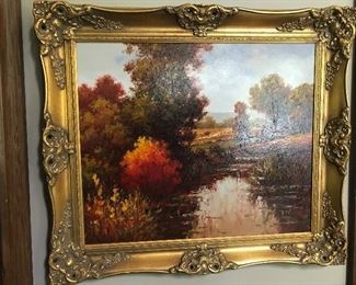 Autumn oil painting