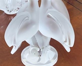 Lalique Ariane lovebirds 8.5" x  7"