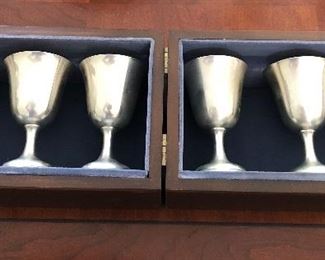 Set of 6 sterling chalices