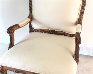 Large fine wood frame chair