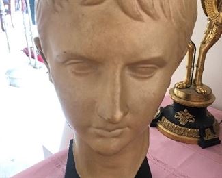 Augustus Cesar bust made of resin material