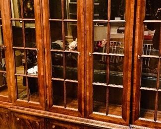 ALT VIEW:  DREXEL HERITAGE China Cabinet      ===> $1.500/OBO                                                     
Dimensions:  77" W x 80"H (90" Highest - 85" center height) x 13" D (top piece) 15" D (bottom piece) 