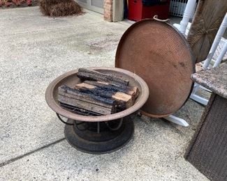Hammered Copper Fire Pit Coverts to table ===> $300