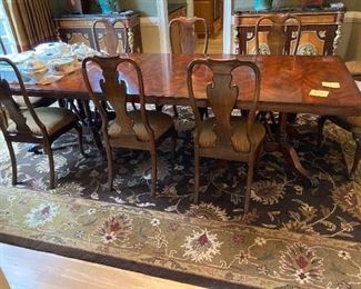 ALT VIEW: VTG Hickory White Dining Table w/6 Chairs        ==>$1,500 / OBO                                                Dimensions: 9’ L x 46” W x 29.5” H