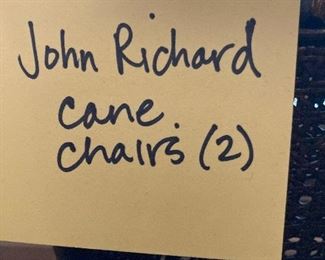 ALT VIEW: John-Richard Cane Chair ===> $350  Dimensions: 23” x 23” x 34” H 