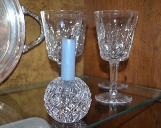Waterford Lismore 8 Wine Glasses, 8 Water Goblets, 4 Champagne, 1 Tall Vase, 1 Decanter