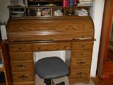 Nice roll top desk.