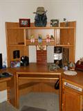 Wall unit desk and office chair.