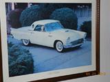 Framed 1957 Thunder Bird picture.