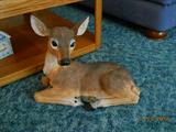 Fawn statue.
