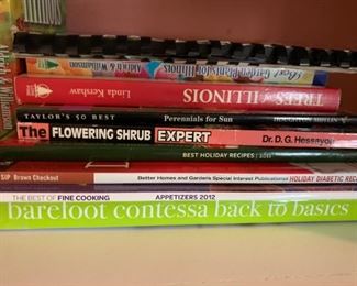 Collection of gardening books including Barefoot Contessa - $5