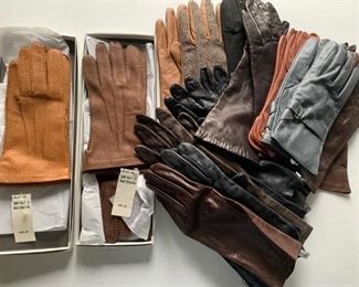 Lot of leather gloves $30