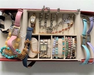 Watch and costume jewelry lot $20