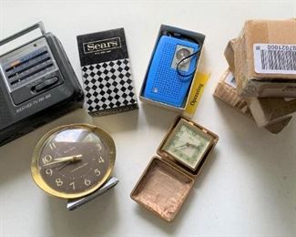 Clocks and radios, plus three mystery boxes! $20