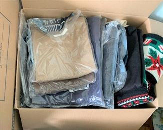 Large box lot of assorted sweaters - most size 3X $50