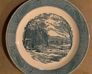 7 Currier and Ives plates $15