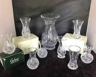 Collection of Galway crystal vases - $30