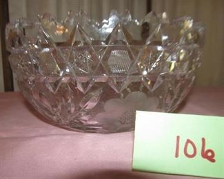 106 Lead crystal bowl. Was $20; Now $5