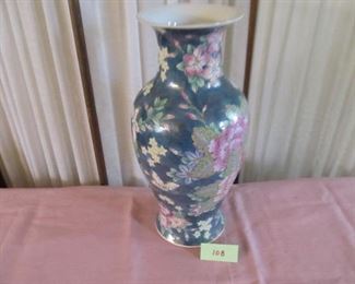 108 Modern floral Chinese vase.  Was $20; Now $8