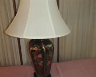 113  Lamp with ginger jar bird design vase. Was $40; Now $25