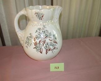 163  Ironstone pitcher  (note:  pics 161 and 162 were shown earlier in Chico jewelry section). $8