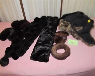 178 Group of small fur accessories, Was $15; Now $5