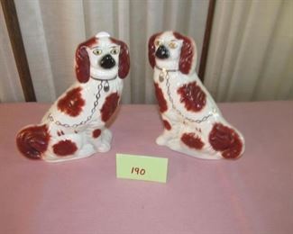190  Staffordshire Dogs - English signed . $30