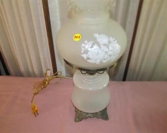 304 Small frosted parlor lamp $20