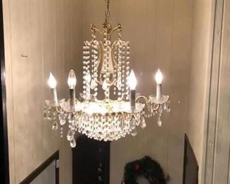 Entry Way Glass Chandelier   $200.00