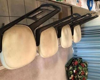 Modern Swivel Bar Stools.  Chrome bottoms.  Plexi glass Backs