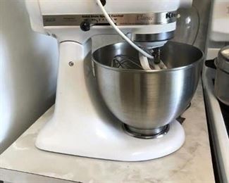 Kitchen Aid Mixer with attachments.  $150.00
