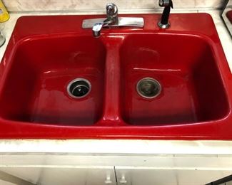 Red Porcelain Sink    $200.00
