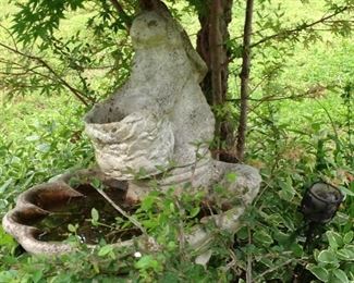 Birdbath with Rabbit   $80.00