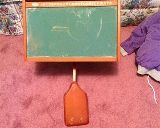 Vintage Child's Chalk Board with Seat.  $25.00 as is.