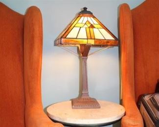 Accent table, lamp