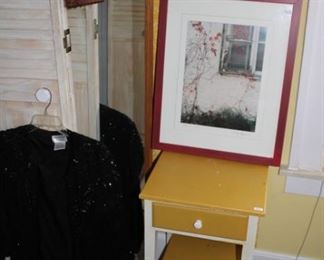 Painted table, wall art