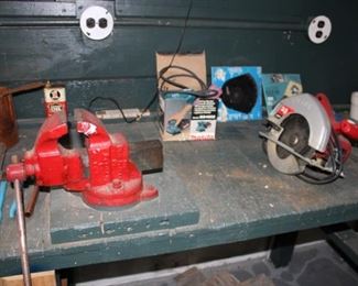Vise, circular saw
