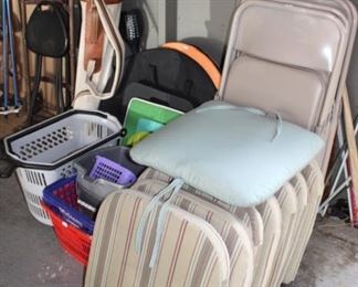 Folding chairs, chair pads 