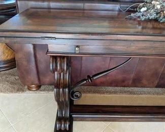 Expandable Table by Thomasville Walnut stain . This can be a sofa table , buffet table, and then in a min you can expand this to a dining room table Sorry not chairs. Very Different piece great for a small kitchen / room start price $300