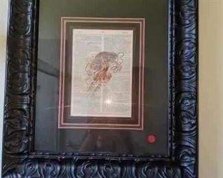 Jelly Fish in black frame $40.00