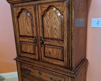 2013 Dresser, end tables, armoire Kings size bed with mattress and bedding $ 800
