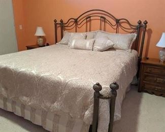 2013 Dresser, end tables, armoire Kings size bed with mattress and bedding $ 800