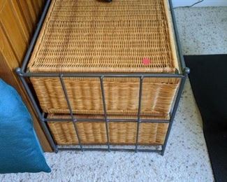 Wicker two drawer chest $ 25.00