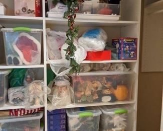 Many Holiday items are for sale, They are sold by the tote, $5 up to $25