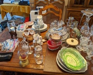 Glasses vary in prices grouping of 4 / $2.00 6/ $4.00 or 10/$8.00 there is a huge grouping of glasses wine etc $25.00 matching only