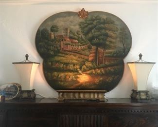 Olden Times? Painting on Wood--Decorative, Exotic--Mood Lamps